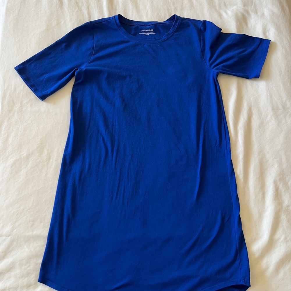 Eileen Fisher Royal Blue T-Shirt Dress